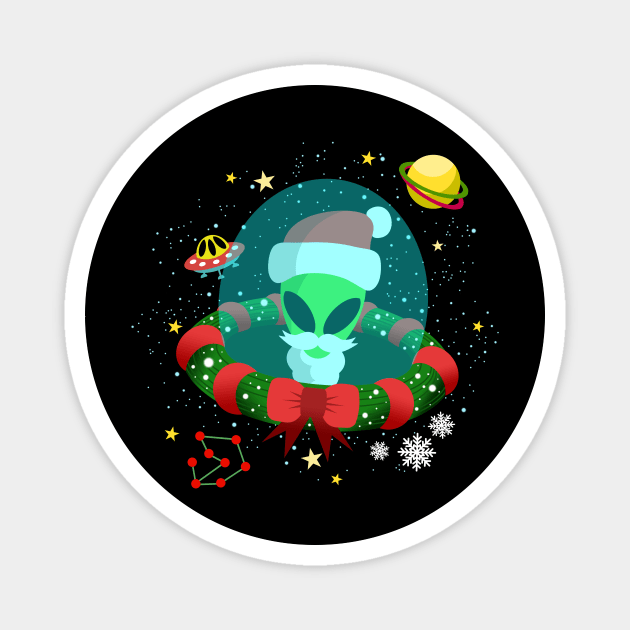 Alien Santa 2 Magnet by AdrianaStore